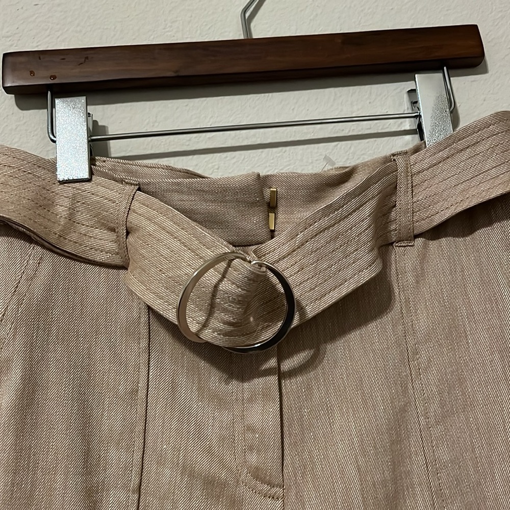 NWT WHBM Linen Blend Utility Trousers. Color: Sahara Twill. Size 6P. - Picture 9 of 11